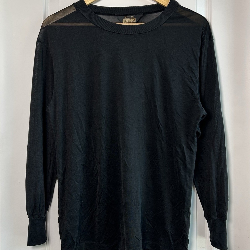 Guide Gear 100% Pure Filament Silk Black Outdoor Thermal Base Layer Shirt